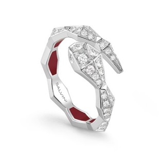 Salvini Eva ring, Snake with diamonds in white 20101923
