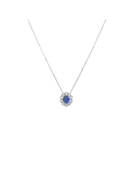 Bliss Charleston Necklace with Blue Sapphire and Diamonds - 20096541