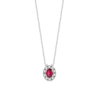 Bliss Regal Necklace with Natural Ruby and Diamonds 20102582