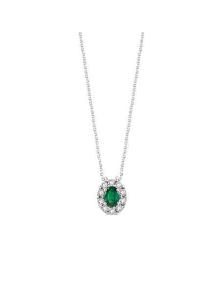 Bliss Regal Necklace with Natural Emerald and Diamonds 20102583