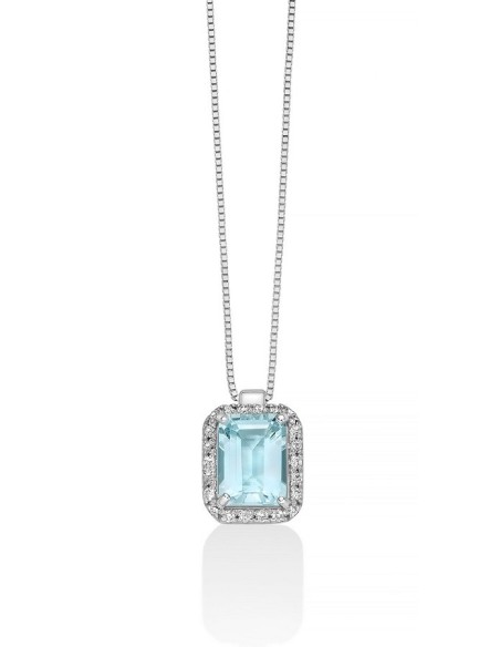 Miluna Necklace with Aquamarine and Diamonds - CLD4515