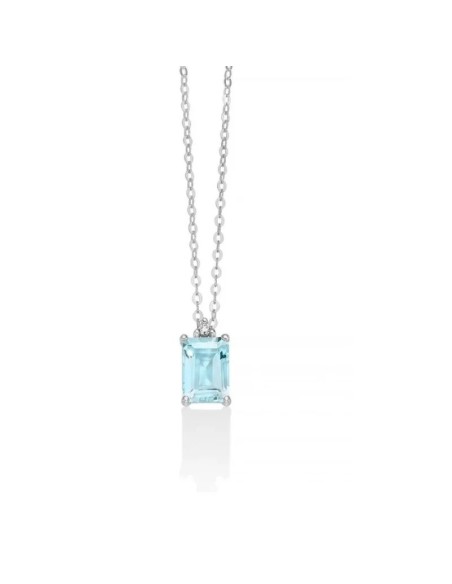 Collana Miluna con Acquamarina e Diamanti - CLD4531