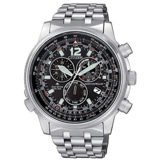 Citizen Funkuhr Chrono Pilot schwarz CB5860-86E