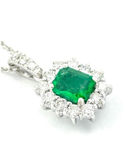 Necklace with Emerald and Diamonds Giorgio Visconti GB39128S055