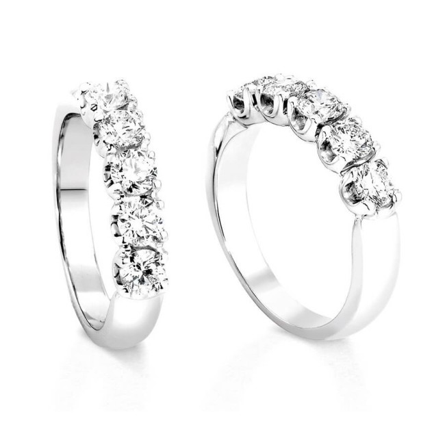 Giorgio Visconti Veretta ring with five diamonds 1.16CT- AB16005I