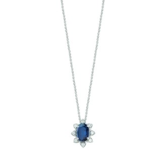 Bliss Vittoria necklace with natural blue Sapphire and Diamonds 20101361