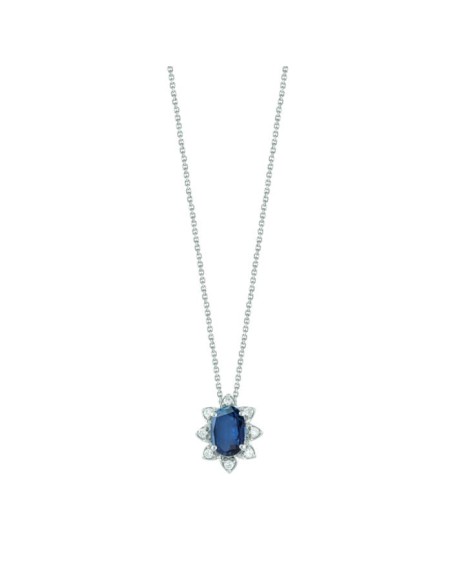 Bliss Vittoria necklace with natural blue Sapphire and Diamonds 20101361