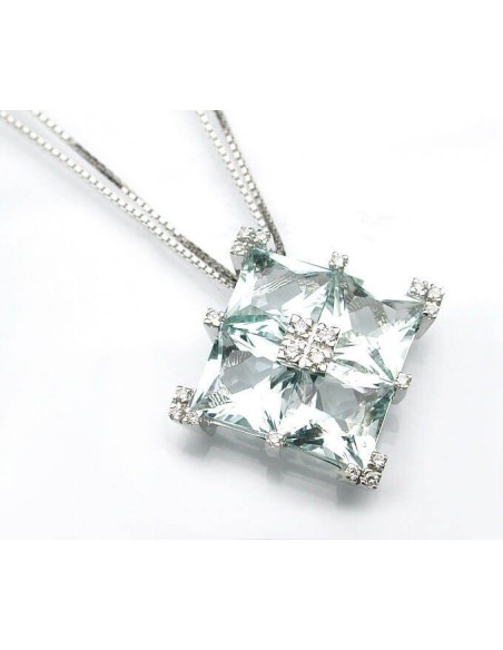 Salvini Quarter-Halskette mit Aquamarin und Diamanten 20007771