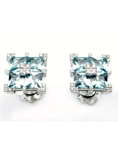 Salvini Quarter Ohrringe mit Aquamarin und Diamanten 20007265