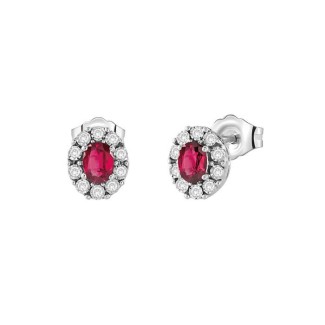 Bliss Regal earrings with natural Ruby and Diamonds 20102585