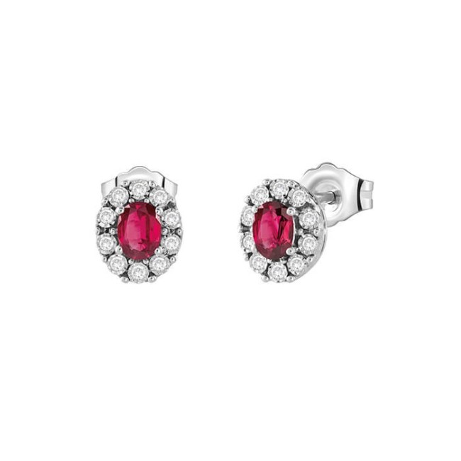 Bliss Regal earrings with natural Ruby and Diamonds 20102585