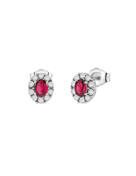 Bliss Regal earrings with natural Ruby and Diamonds 20102585