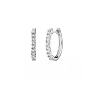 Orecchini cerchio Bliss Rugiada in oro bianco e diamanti 20092993