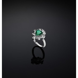 Anello Chiara Ferragni Emerald verde cuore  J19AWJ21