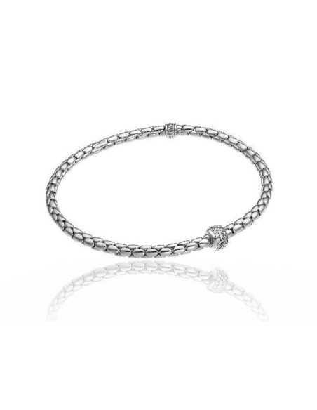 Chimento Stretch Spring bracelet in white gold and diamonds 1B00915BB5180