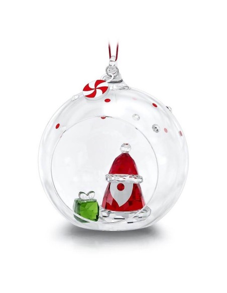 Decorazione Swarovski Palla di Natale con Babbo Natale - 5596382