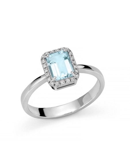 Miluna ring in gold with Aquamarine and Diamonds - LID3618