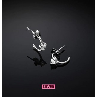 Chiara Ferragni Herz-Kreis-Ohrringe aus Silber mit Zirkon – J19AXD04