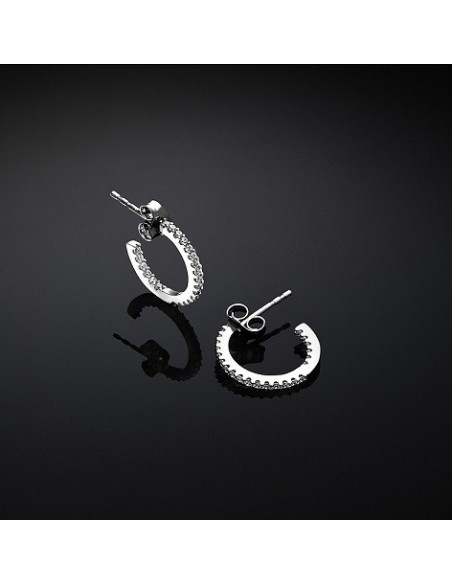 Orecchini Chiara Ferragni Silver cerchio zirconi  in argento J19AXD08