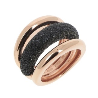 Pesavento Polvere di Sogni black band ring WPLVA436