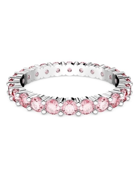 Anello Matrix Swarovski veretta con cristalli rosa - 5658856