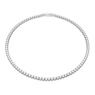 Weiße Swarovski Matrix Tennis-Halskette – 5681796