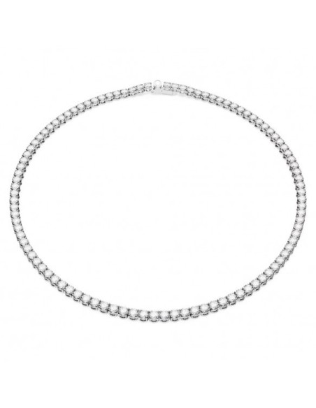 Weiße Swarovski Matrix Tennis-Halskette – 5681796