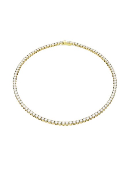 Golden Swarovski Matrix Tennis Necklace - 5681795