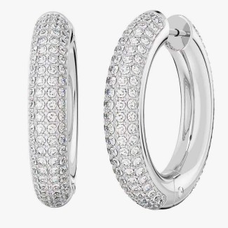White Swarovski Dextera hoop earrings - 5651392