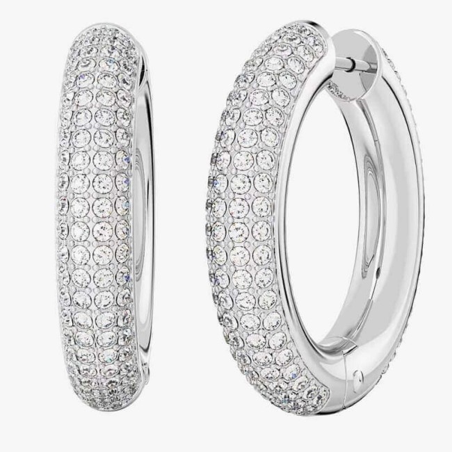 Weiße Swarovski Dextera Creolen – 5651392