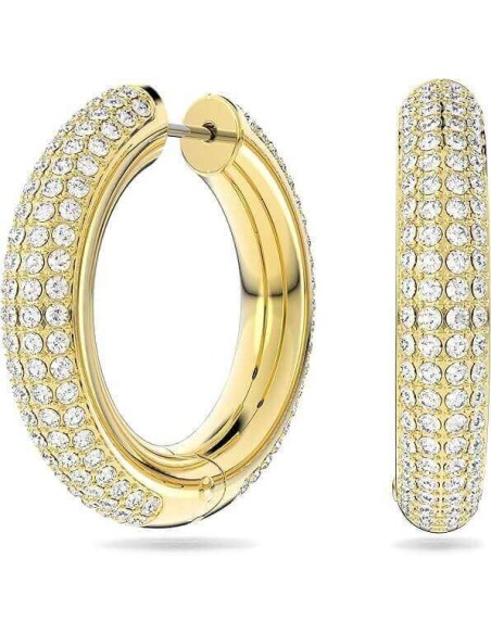 Golden Swarovski Dextera hoop earrings - 5618305