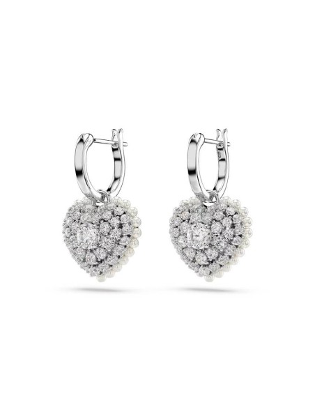White Swarovski Heart Hyperbola earrings - 5684384