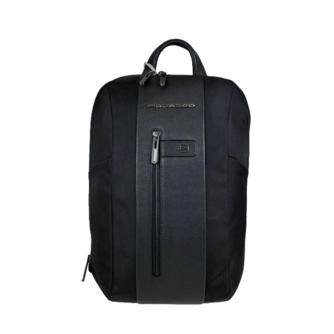 Piquadro Slim expandable backpack black CA6383BR2/N