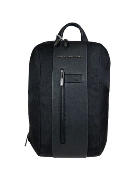 Piquadro Slim erweiterbarer Rucksack schwarz CA6383BR2/N