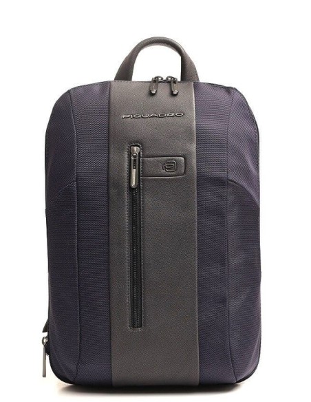 Piquadro Slim expandable backpack blue CA6383BR2/BLU