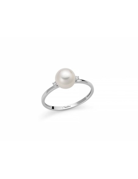 Miluna Ring with Pearl and Diamonds 0.02ct - PLI1666