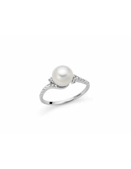 Miluna Ring with Pearl and Diamonds 0.12ct - PLI1665