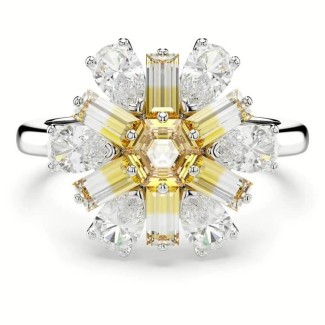 Swarovski Idyllia ring white and yellow flower - 5689088