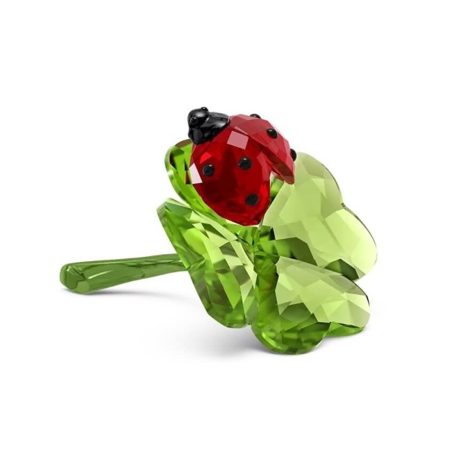 Swarovski Idyllia Vierblättriges Kleeblatt und Marienkäfer-Dekoration 5666852
