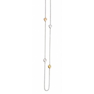 Salvini Happiness Halskette mit drei goldenen Herzen und Diamanten – 20018501