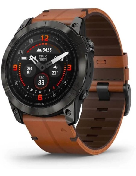 Orologio Garmin Epix Pro Titanio Cuoio - 0100280430