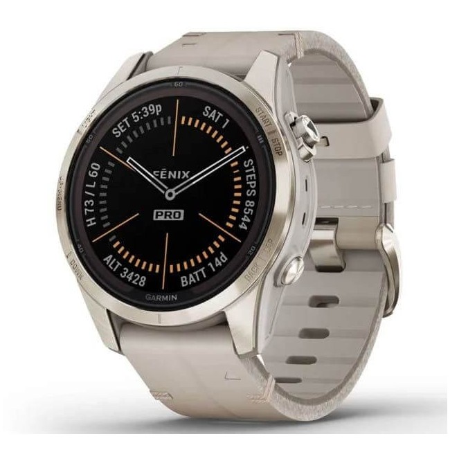 Garmin Fenix 7S Pro Shappire Solar Ivory Uhr – 0100277630