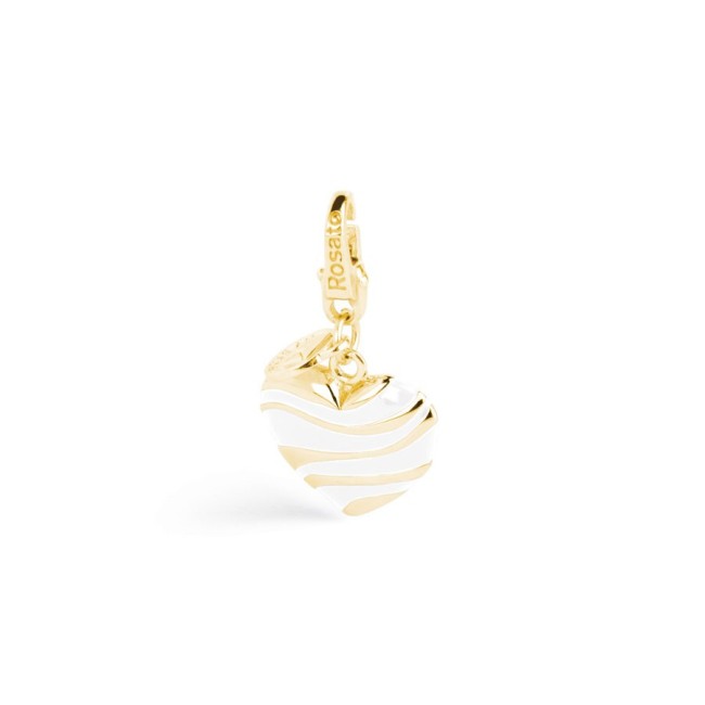 Charm Silber Herz gold plattiert-SE005