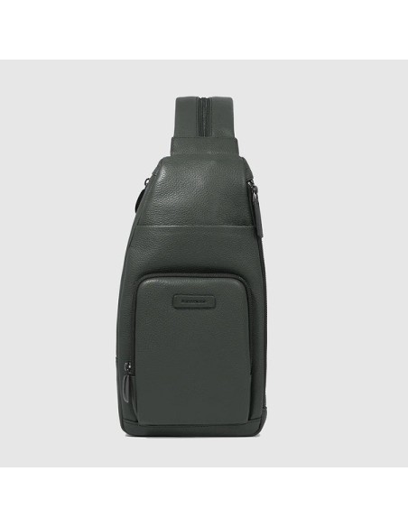 Grüner Piquadro One-Shoulder-Rucksack aus Leder CA5577MOS/VE3