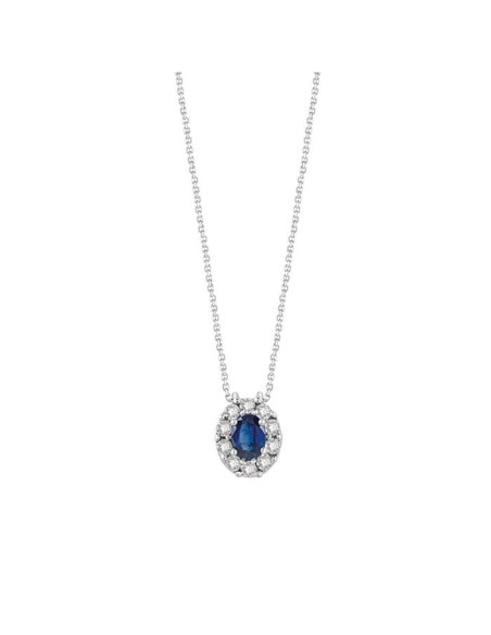 Bliss Regal Necklace with Blue Sapphire and Diamonds - 20102581