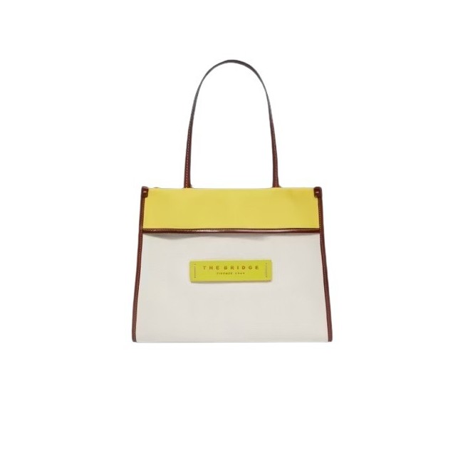 Borsa donna The Bridge linea Elisa lime, marrone e bianco 0428247Y-JC
