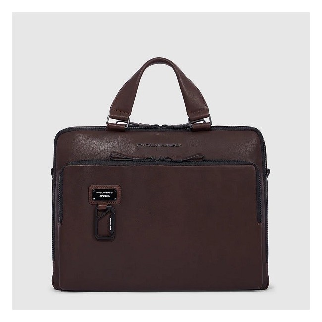 Piquadro Harper Aktentasche aus dunkelbraunem Leder – CA4098AP/TM
