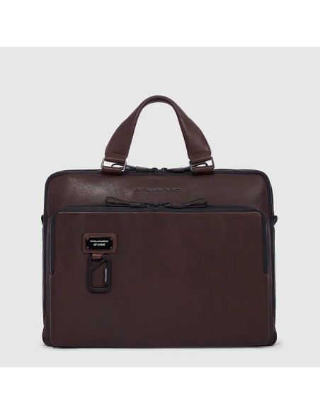 Piquadro Harper briefcase in dark brown leather - CA4098AP/TM