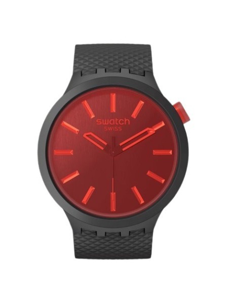 Orologio Swatch Midnight Mode nero e rosso Big Bold - SB05B111