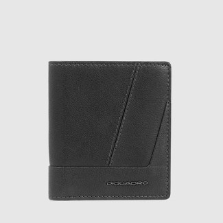 Piquadro Carl vertical wallet in black leather PU5964S129R/N